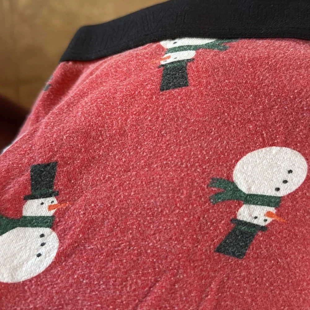 Old Navy Festive Snowman & Santa Hats Boxer Briefs Set - Green and Red Size XL